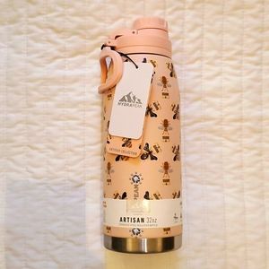 NWT RARE HydraPeak Pink Bee Crown Jewel 32oz Bottle Artist Series